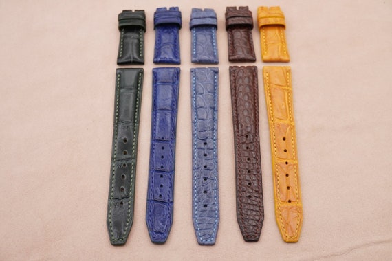 【新品未使用】〈IWC〉純正アリゲーターストラップ スタンダードサイズ IWC用アリゲーターレザー腕時計ストラップ（サイズ21/18mm）10本入り