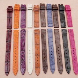 Lot Of 10 Alligator leather watch strap size 12/12mm, clearance price