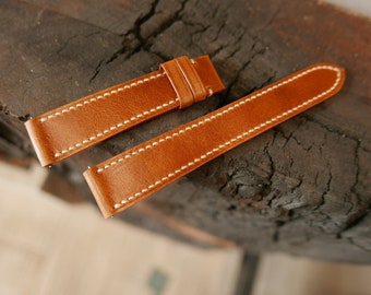Handmade Vintage Brown calf leather watch strap, watch band 18mm, 19mm, 20mm, 21mm, 22mm, 24mm, 26mm