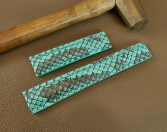 Handgefertigtes Uhrenarmband aus Baby Blue Pythonleder für Breitling 20 mm, 22 mm, 24 mm.