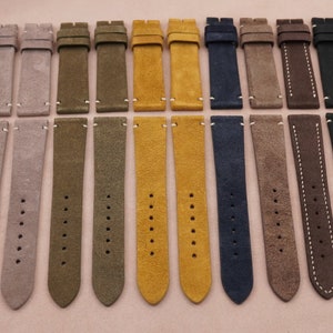 Lot Of 10 Suede leather watch strap size 20/18mm, clearance price
