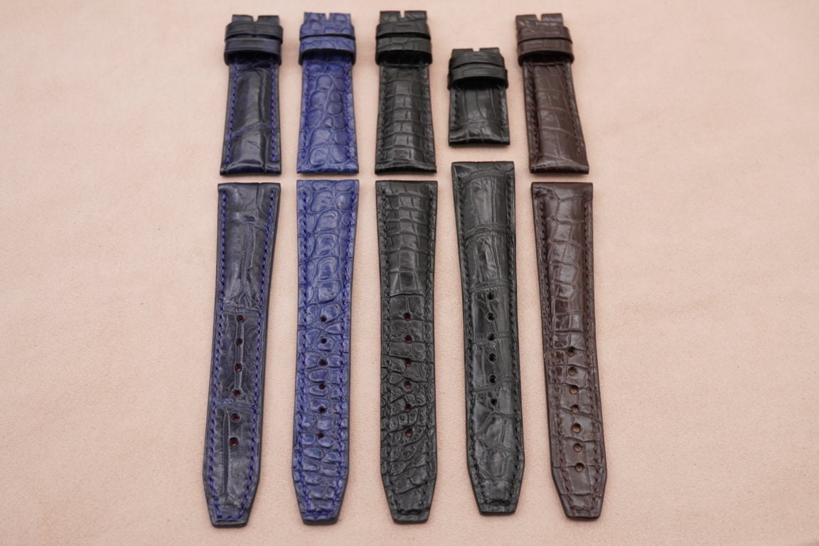 IWC用アリゲーターレザー腕時計ストラップ（サイズ22/18mm）10本入り