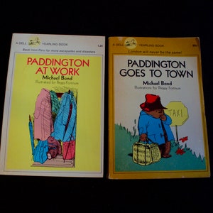 Paddington at Work - Paddington Goes to Town - Michael Bond - 1970&#39;s Softbound -Paddington Bear Books- Vintage Children&#39;s Books -You Choose