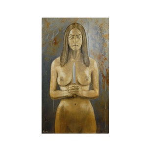 Original figurative painting on canvas. Contemporary Modern Art. Fine art original painting. Unique art painting. Symbolism art painting.