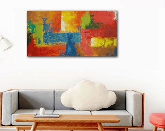 Original Abstract Painting. Contemporary Modern Art. Acrylic abstract painting. Large abstract painting 100 x 50 cm. Wall decor painting.