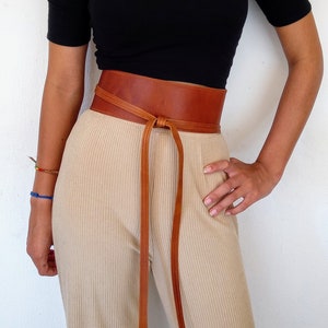 Wide Leather Belt,Brown Leather Belt,Wrap Obi Belt,Fashion Belt ,Women Belt, Tie Belts ,Sash Belt,Stylish Belt,Leather Obi Belt