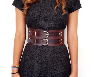 Wide Leather Belt, Underbust Corset Belt,Wide Black Belt, Leather Corset,Natural Leather Belt, Women Waist  Belt