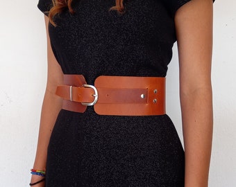 Wide leather belt,Women for dress belt, Waist Wrap Belt, Plus size Corset Dress belt