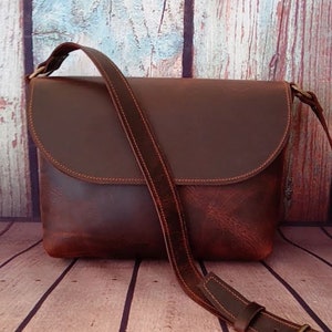 Leather Crossbody Bag, Brown Leather Bag, Purse for women, Gifts for her Personalized gift