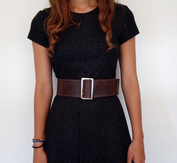 Wide Leather Belt Waist Belt womens Leather Belt Fashion 