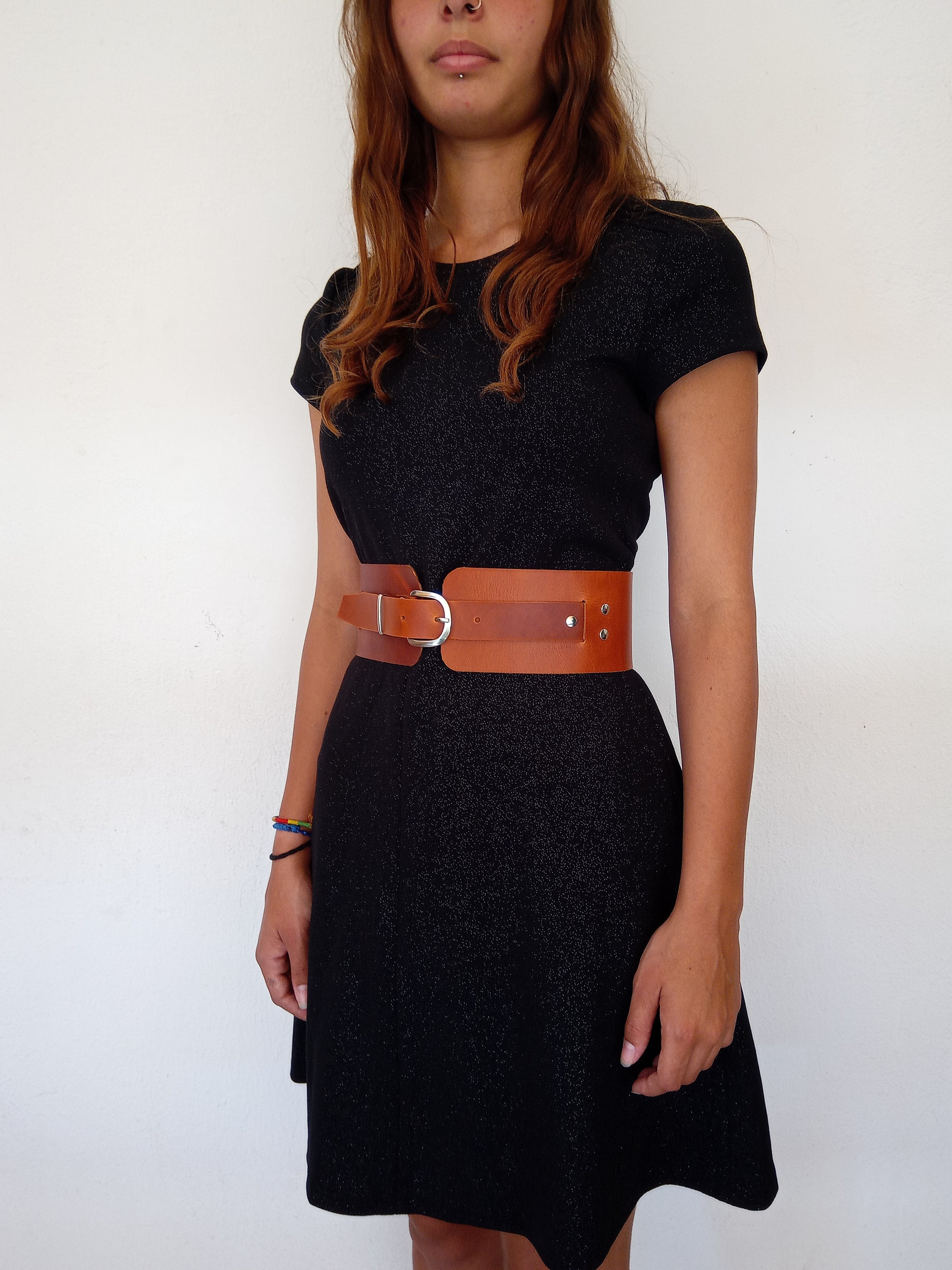 womens black waist belt