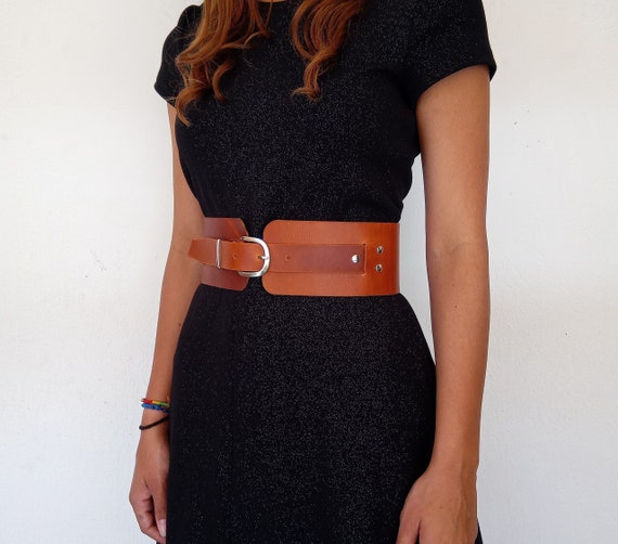 Wide Leather Belt Waist Belt womens Leather Belt Fashion 