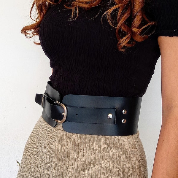 Cinturón de cuero ancho, cinturón de talla grande, cinturón de cuero de moda, cinturón de vestir, cinturón de cintura de mujer