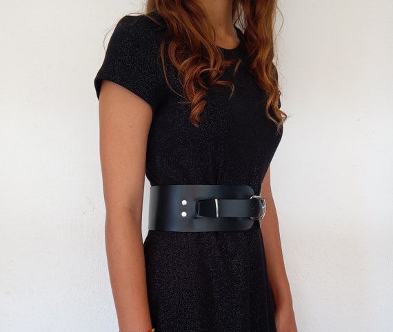 LEIGE Women Wide Waist Corset Belt for Dress Pattern Designer Pu Leather  Brown Belts Female Waistbands (Color : A, Size : 80cm)