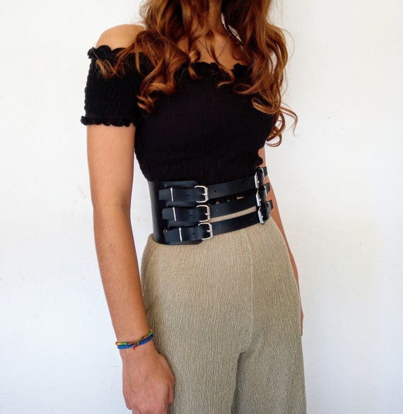 Dark brown wide leather belt, Waist belt, Womens leather belt, Dress belt