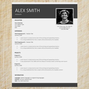 Clean Resume/CV Template | Word Cover Letter Template | Easy to Edit and Instant Download