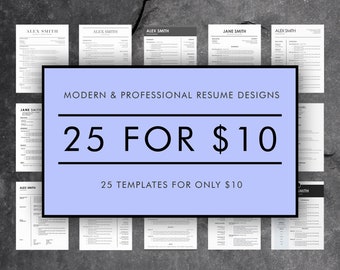 easy resume template modern cv template creative cover etsy