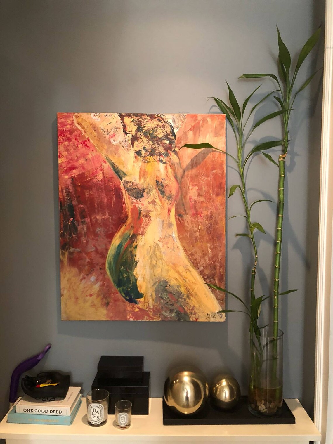 Abstract Women Body Acrylic Painting Etsy