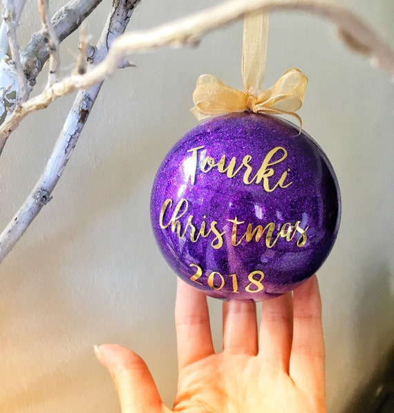 personalised christmas baubles baby
