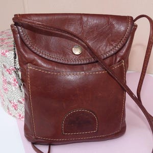 Vintage Australian Made Cowhide Leather Shoulder Bag Purse