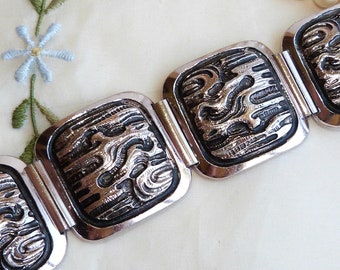 Vintage Bracelet Panelled Fancy and Chunky