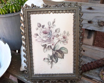 Vintage Antique Wall Art Picture - Made In Italy AF