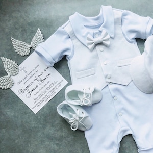 Baby boy baptism outfit short sleeve, baby boy baptism outfit linen white bowtie, christening outfit baby boy linen, baby boy blessing