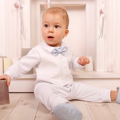 Baby Boy Blessing Outfit Baby Boy Baptism Outfit ALL WHITE Etsy