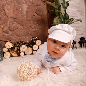 Baby boy baptism outfit linen, baby boy baptism outfit set hat shoes linen white, christening outfit baby boy linen, baby boy blessing