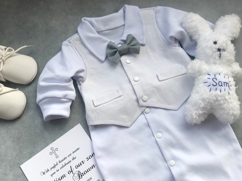 baby boy baptism outfit Baby boy blessing outfit baby boy christening outfit newborn boy coming home outfit summer