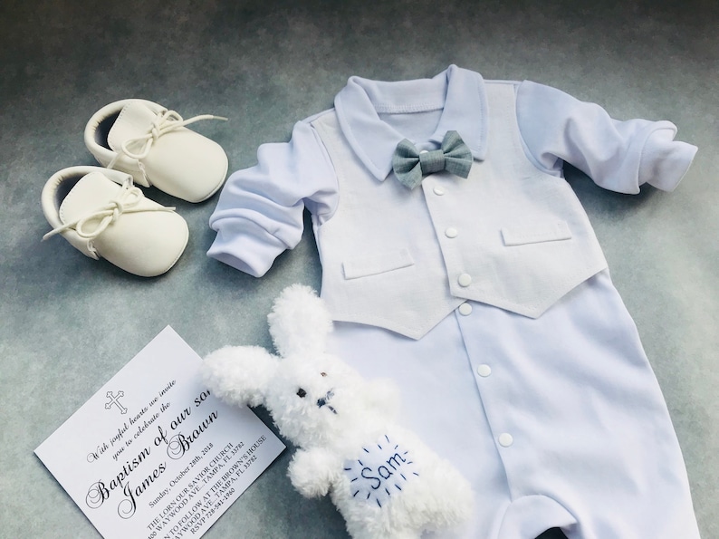 baby boy baptism outfit Baby boy blessing outfit baby boy christening outfit newborn boy coming home outfit summer
