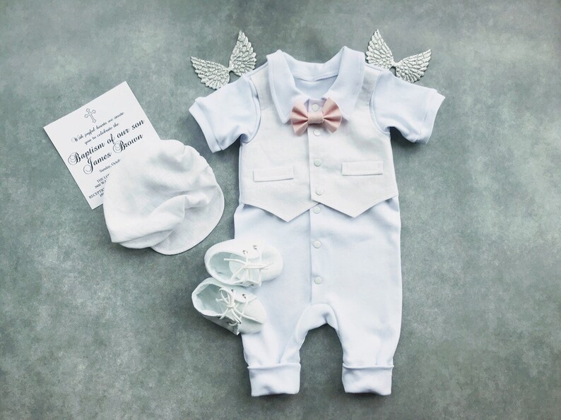 linen christening outfit boy