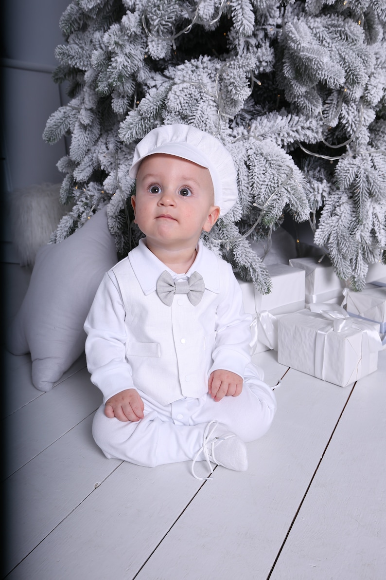 Baby Boy Blessing Outfit Baby Boy Baptism Outfit ALL WHITE Etsy