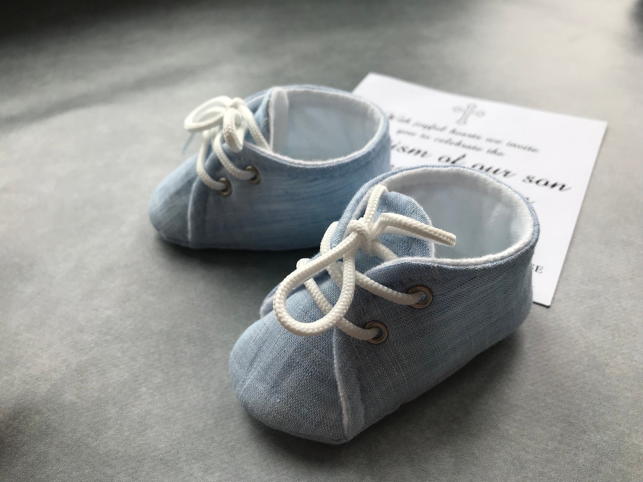 christening booties boy