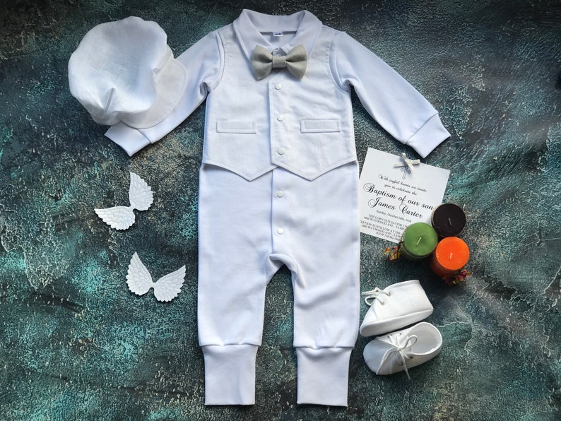 Baby Boy Blessing Outfit Baby Boy Baptism Outfit ALL WHITE Etsy