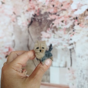 OOAK Needle felted Barbie house pet miniature Yorkie/Yorkshire terrier puppy