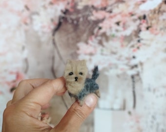 OOAK Needle felted Barbie house pet miniature Yorkie/Yorkshire terrier puppy
