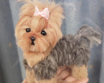 OOAK Needle felted Yorkshire terrier puppy/dog