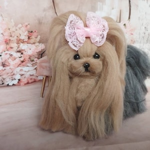 Needle felted Yorkshire terrier puppy/dog