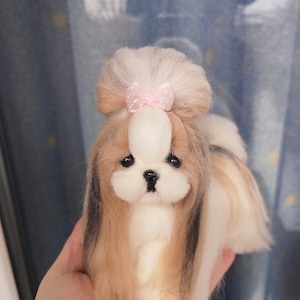 OOAK Needle felted Shih tzu puppy/dog