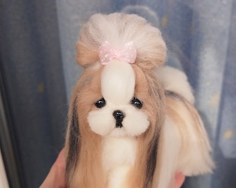 OOAK Needle felted Shih tzu puppy/dog