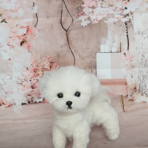 OOAK Needle felted Maltese puppy/dog