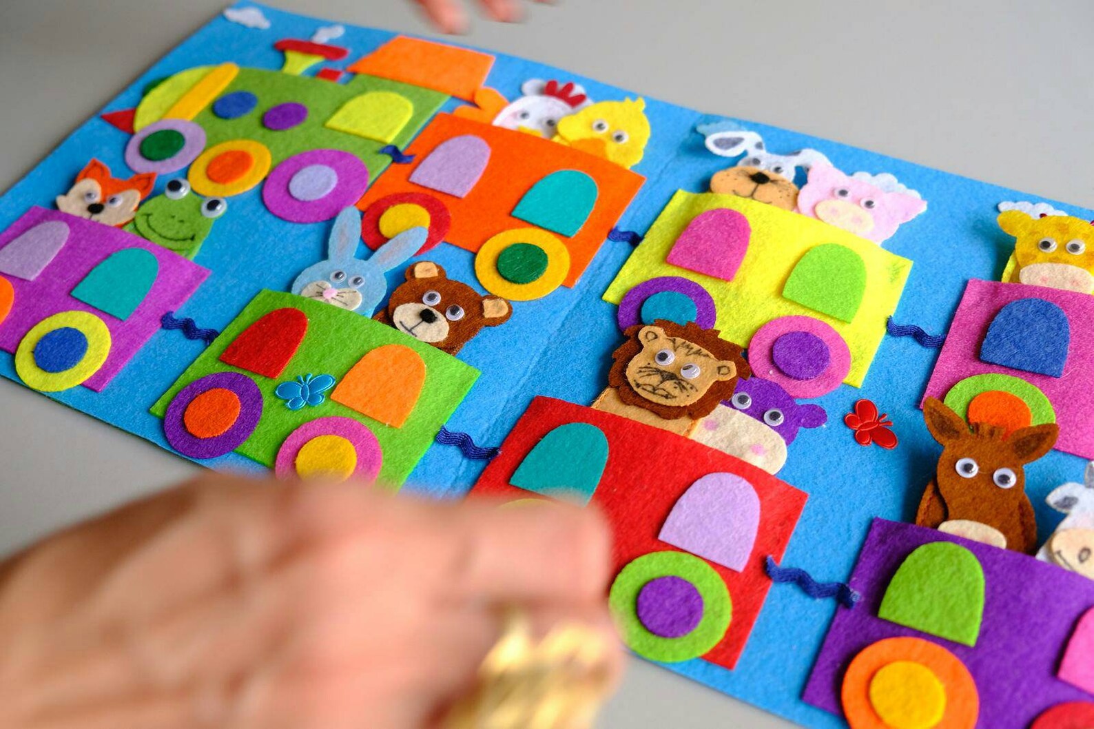 Finger Felt Puppets Felt Toy Travel Toy Active Play Baby Gift Toddler Gift Montesory Toy Hand