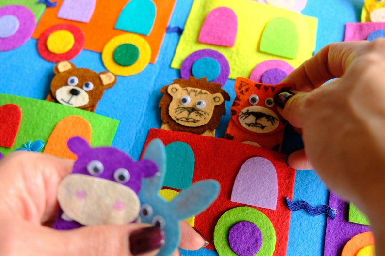 Finger Felt Puppets Felt Toy Travel Toy Active Play Baby Gift Toddler Gift Montesory Toy Hand