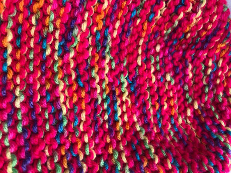 Hand-made Adultunisex. knit multi-colored beanie