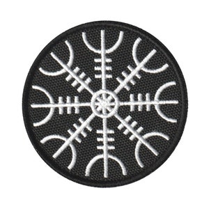 Embroidered PATCH "Aegishjalmur  Viking Helm of Awe "