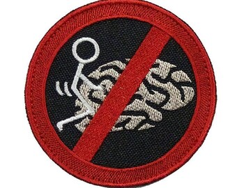 Embroidered  PATCH ""Don't fuck my brain!""