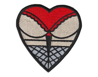 Sexy Heart Morale Patch, Adult Humor Embroidered Patch with Hook and Loop, Funny Tactical Heart Patch, Valentine's Day Gift for Him Her