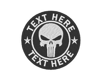 Embroidered Custom Patches 3" x 3" with hook and loop fasteners or SEW ON.