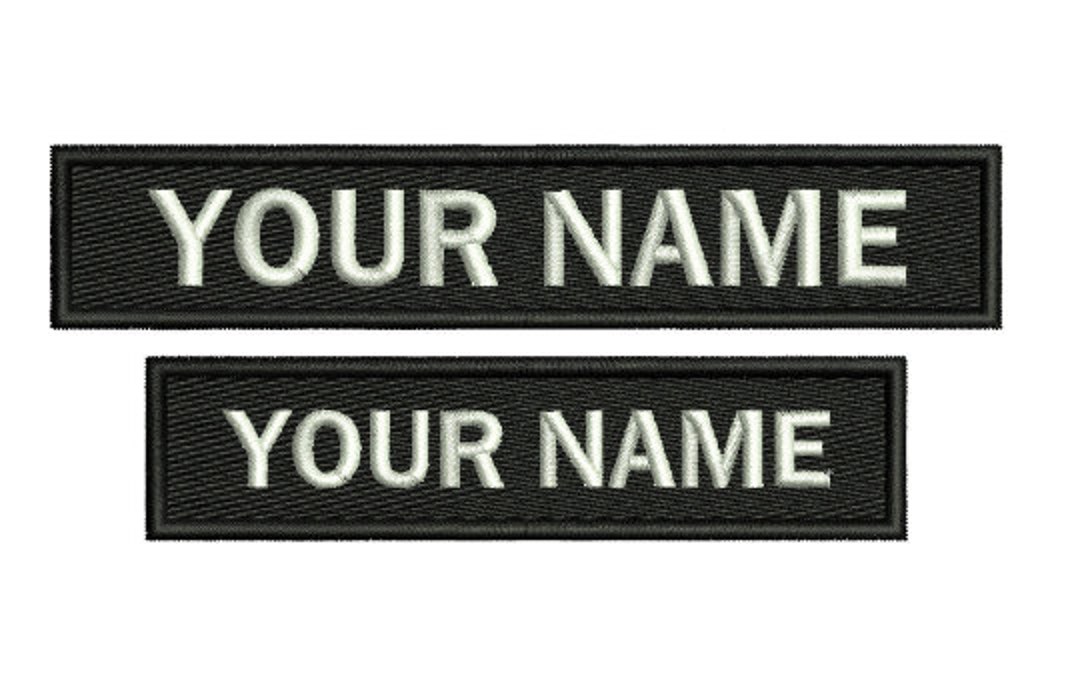 Embroidered Name Tag, Iron on Appliques, 2 by 5 Inches, Name Patch